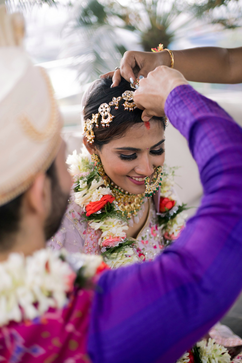 Couple in Modern Indian Wedding