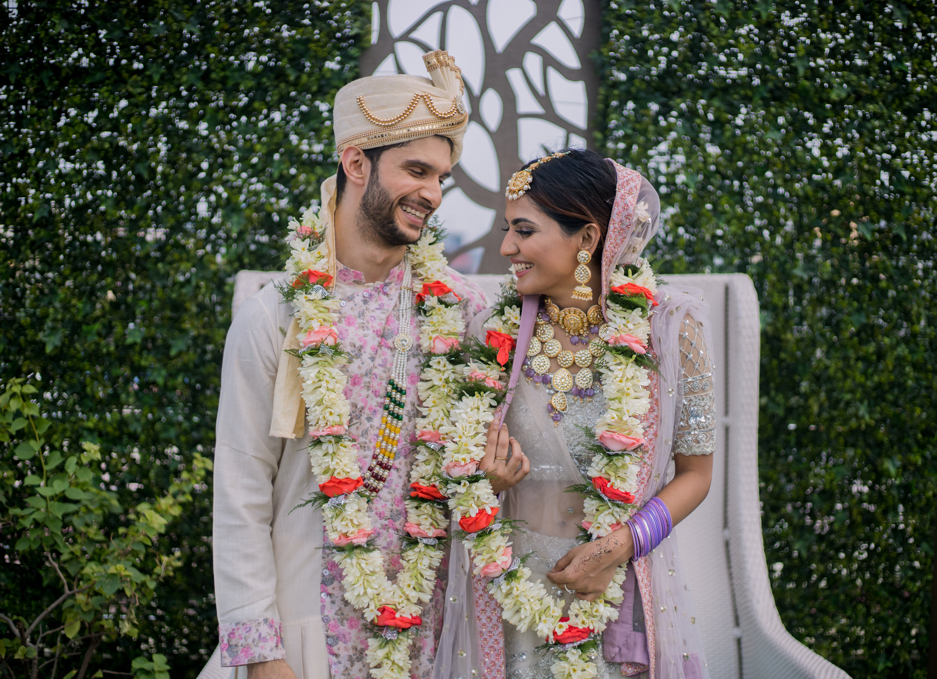 Couple in Modern Indian Wedding